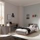 cama flutuante / de solteiro / contemporânea / com cabeceira