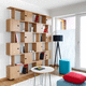 estante de parede / modular / contemporânea / em bétula