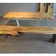 mesa de jantar contemporânea / em madeira maciça / retangular / extensível