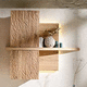 estante de parede / contemporânea / em carvalho / para sala
