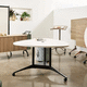mesa design / em madeira / com base metálica / retangular